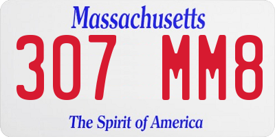MA license plate 307MM8
