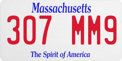 MA license plate 307MM9
