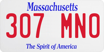MA license plate 307MN0