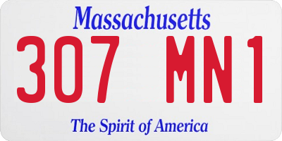 MA license plate 307MN1