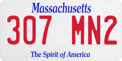 MA license plate 307MN2