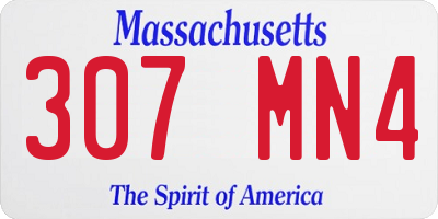 MA license plate 307MN4