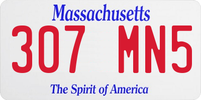MA license plate 307MN5