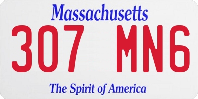 MA license plate 307MN6