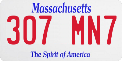 MA license plate 307MN7