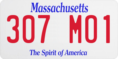 MA license plate 307MO1