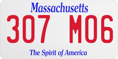MA license plate 307MO6