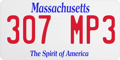 MA license plate 307MP3