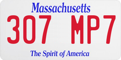 MA license plate 307MP7