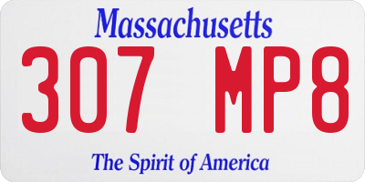 MA license plate 307MP8