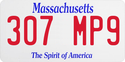 MA license plate 307MP9
