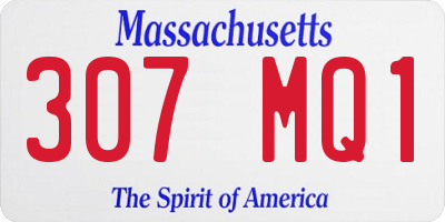 MA license plate 307MQ1