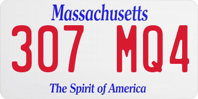 MA license plate 307MQ4