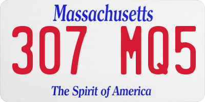 MA license plate 307MQ5