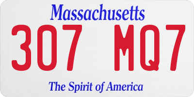 MA license plate 307MQ7