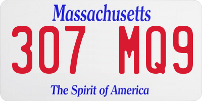 MA license plate 307MQ9