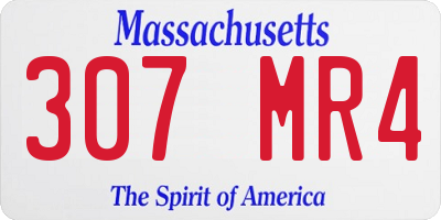 MA license plate 307MR4