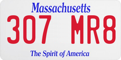 MA license plate 307MR8