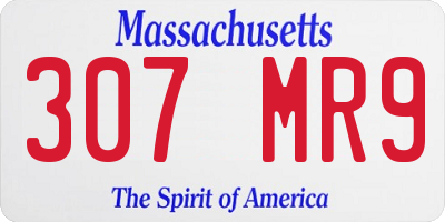 MA license plate 307MR9