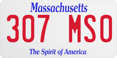 MA license plate 307MS0