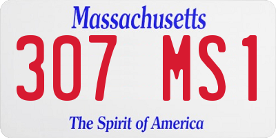 MA license plate 307MS1