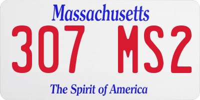 MA license plate 307MS2