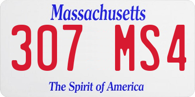 MA license plate 307MS4