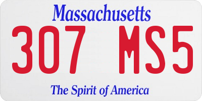 MA license plate 307MS5