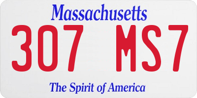 MA license plate 307MS7