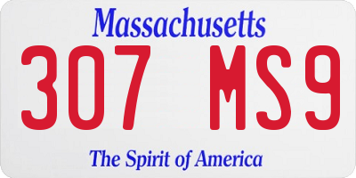 MA license plate 307MS9