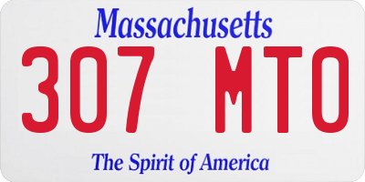 MA license plate 307MT0