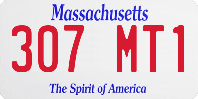 MA license plate 307MT1