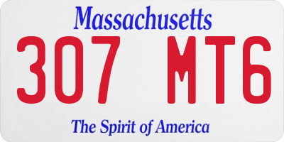 MA license plate 307MT6