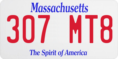 MA license plate 307MT8