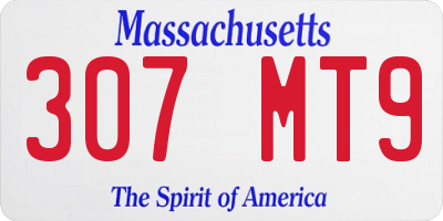 MA license plate 307MT9