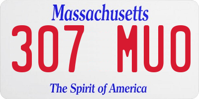 MA license plate 307MU0