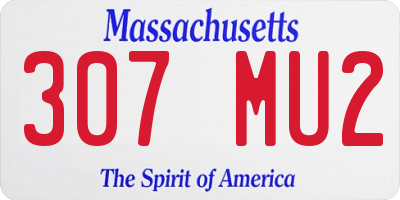 MA license plate 307MU2