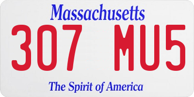 MA license plate 307MU5