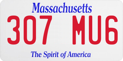 MA license plate 307MU6