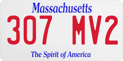 MA license plate 307MV2