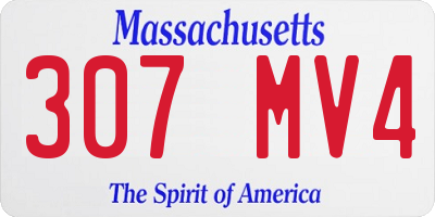 MA license plate 307MV4