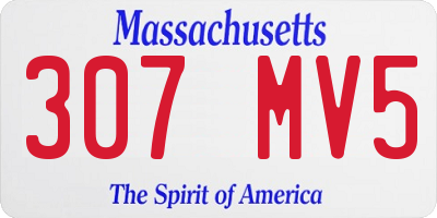MA license plate 307MV5