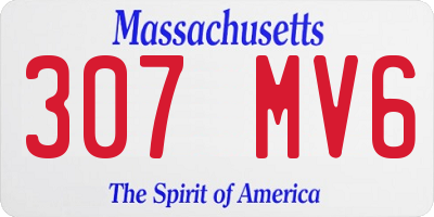 MA license plate 307MV6
