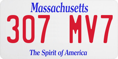 MA license plate 307MV7