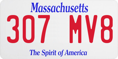 MA license plate 307MV8
