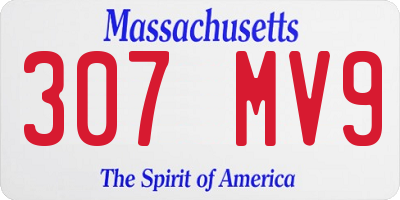 MA license plate 307MV9