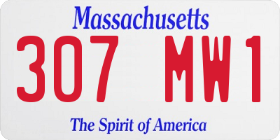 MA license plate 307MW1