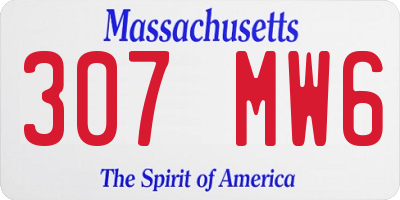 MA license plate 307MW6