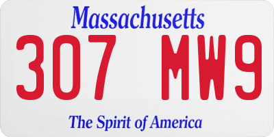 MA license plate 307MW9