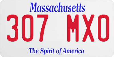MA license plate 307MX0